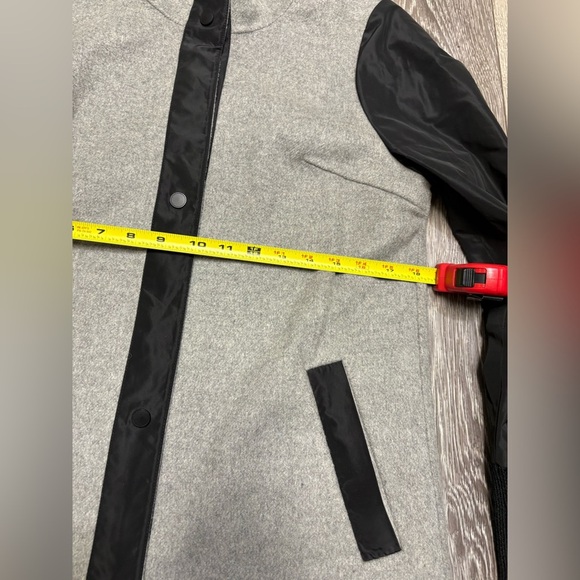 Alexander Wang Gray and Black Hooded Coat - Picture 6 of 13